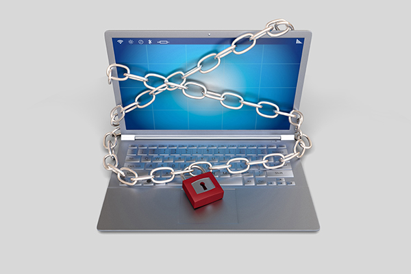 Lap top with lock